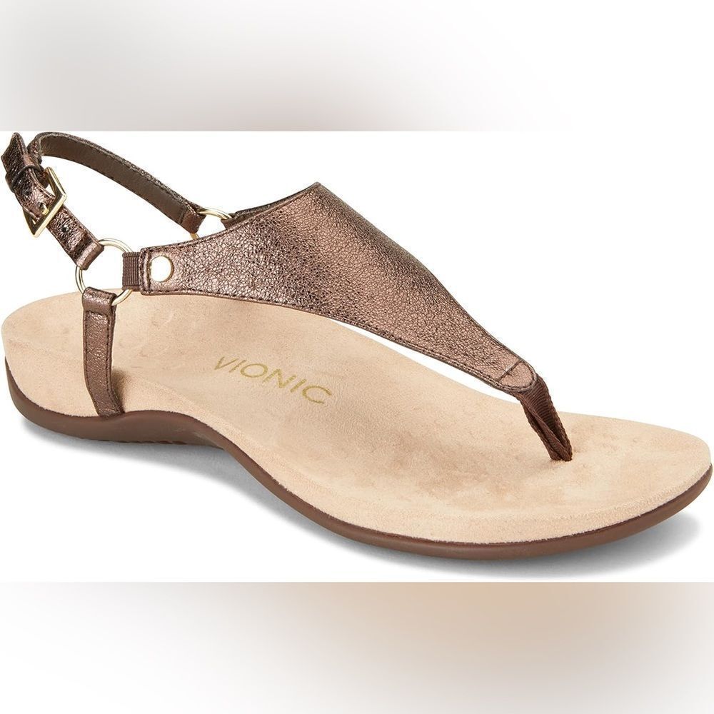Vionic Women's Kirra Metallic Brown Sandals